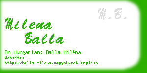 milena balla business card